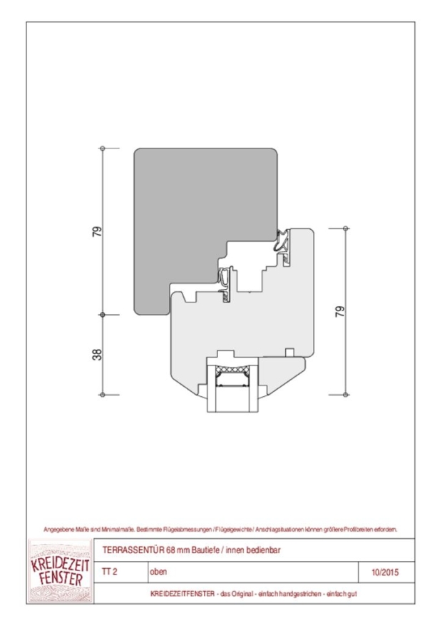 Terrassentür innen bedienbar | Kreidezeitfenster