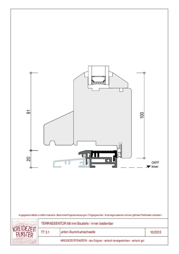 Terrassentür innen bedienbar | Kreidezeitfenster