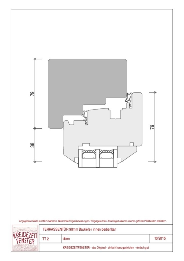 Terrassentür innen bedienbar | Kreidezeitfenster